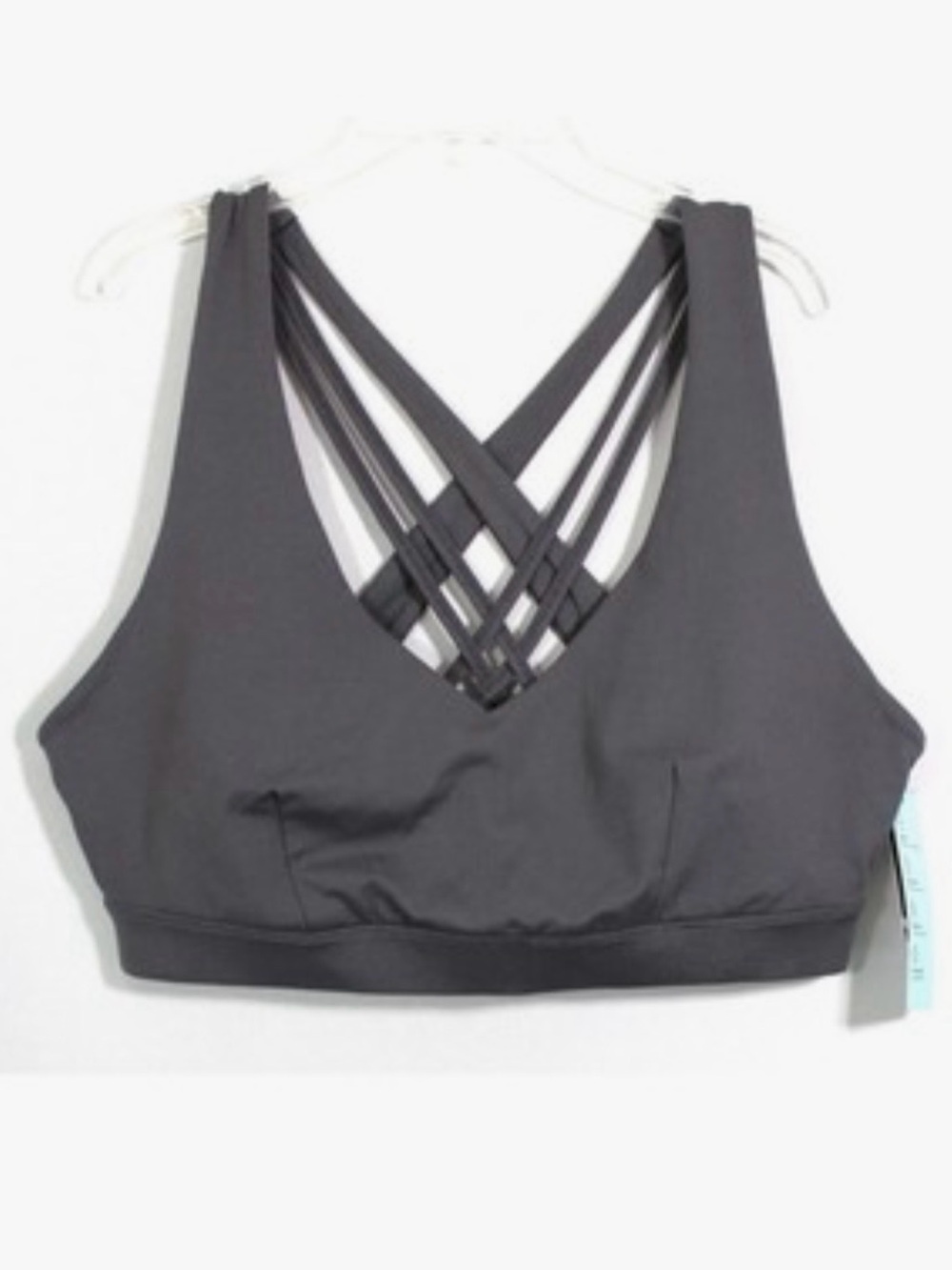 Ideology Women's Plus Size Sports Bra Racer Back Workout Top Stretch 3X